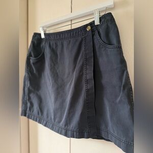 Vintage Rafaella Navy Wrap Skirt Skort with Button Detail Size 10 100% Cotton
